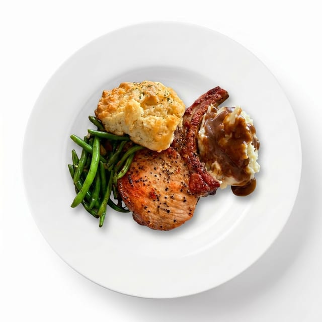 Pan-Fried Tomahawk Chop.